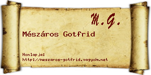 Mészáros Gotfrid névjegykártya